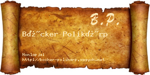 Böcker Polikárp névjegykártya